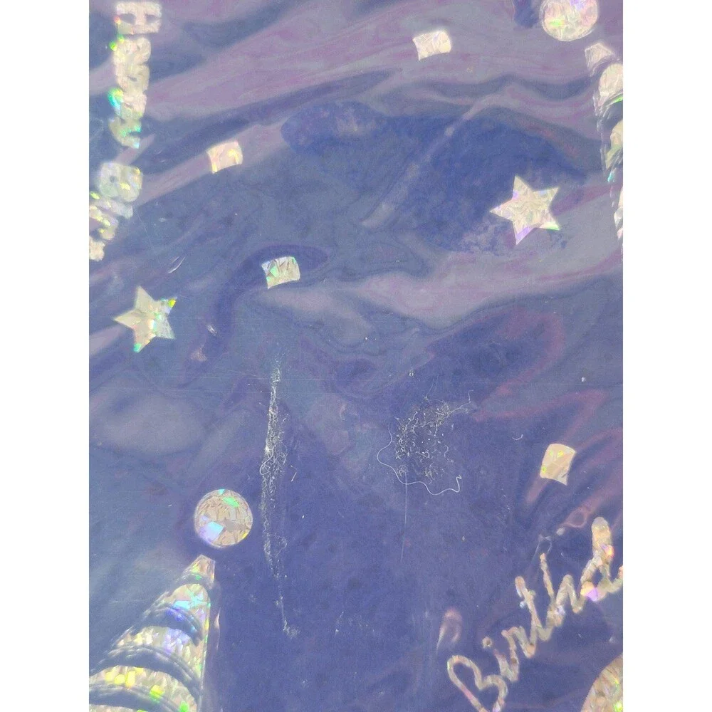 Hologram Birthday Decorative Tissue Paper 3 Gift Bags Wrapping Sheets NOS